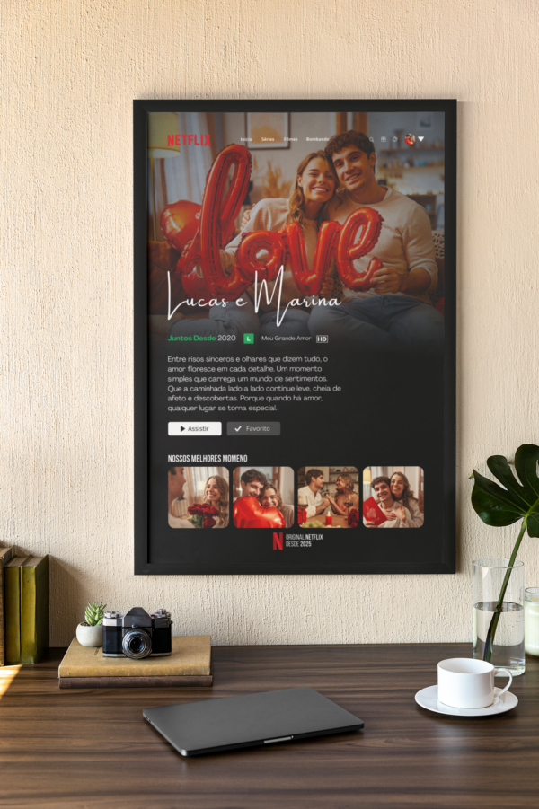 Quadro Netflix - Dia dos Namorados